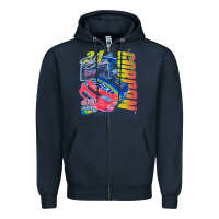 Navy jeff gordon dupont vintage racing Zipper Hoodie - InspiraDesign