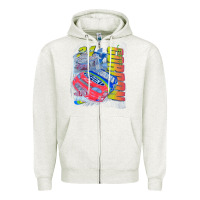 Oatmeal Heather jeff gordon dupont vintage racing Zipper Hoodie - InspiraDesign