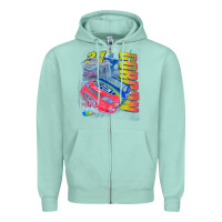Seafoam jeff gordon dupont vintage racing Zipper Hoodie - InspiraDesign