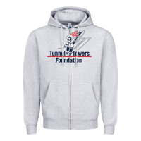 Heather Grey Tunnel To Towers F-oundation American Flag USA Flag Zipper Hoodie - InspiraDesign