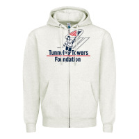 Oatmeal Heather Tunnel To Towers F-oundation American Flag USA Flag Zipper Hoodie - InspiraDesign