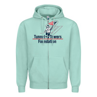Seafoam Tunnel To Towers F-oundation American Flag USA Flag Zipper Hoodie - InspiraDesign