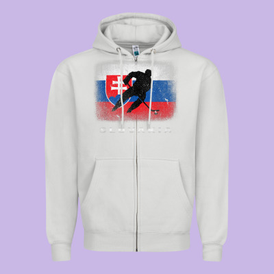 Slovakia Ice Hockey Slovak Flag Zipper Hoodie Designed By Inspiradesign