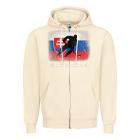 Sandshell Slovakia Ice Hockey Slovak Flag Zipper Hoodie - InspiraDesign