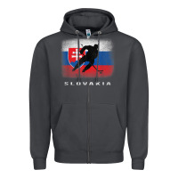 Smoke Slovakia Ice Hockey Slovak Flag Zipper Hoodie - InspiraDesign