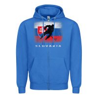 True Royal Slovakia Ice Hockey Slovak Flag Zipper Hoodie - InspiraDesign