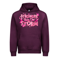Mauve Wine stronger than the storm breast cancer Urban Hoodie - RanaPortraitStore