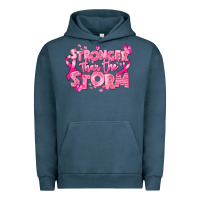 Pigment Midnight Navy stronger than the storm breast cancer Urban Hoodie - RanaPortraitStore