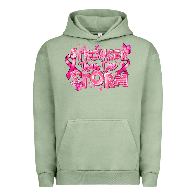 Stronger Than The Storm Breast Cancer Urban Hoodie by RanaPortraitStore | Teevron