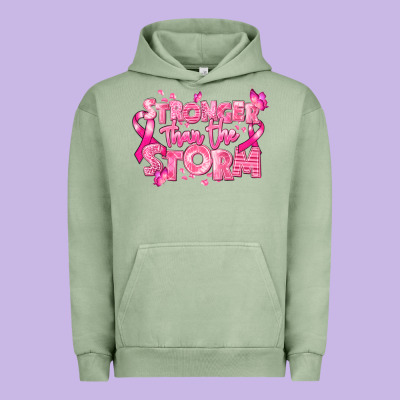 Stronger Than The Storm Breast Cancer Urban Hoodie Designed By Ranaportraitstore