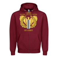 Burgundy Emblem warrant officer cw5 Zipper Hoodie - InspiraDesign