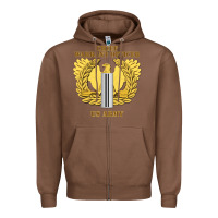 Chestnut Emblem warrant officer cw5 Zipper Hoodie - InspiraDesign