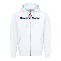 White benjamin,moore,1 Zipper Hoodie - InspiraDesign
