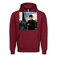 Burgundy Amerikkkas most wanted Zipper Hoodie - InspiraDesign