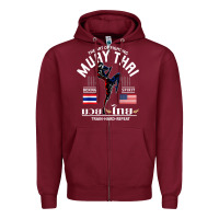 Burgundy thailand american flag muay thai boxing train hard repeat t shirt Zipper Hoodie - InspiraDesign