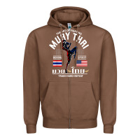 Chestnut thailand american flag muay thai boxing train hard repeat t shirt Zipper Hoodie - InspiraDesign