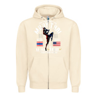 Sandshell thailand american flag muay thai boxing train hard repeat t shirt Zipper Hoodie - InspiraDesign