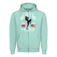 Seafoam thailand american flag muay thai boxing train hard repeat t shirt Zipper Hoodie - InspiraDesign