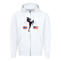 White thailand american flag muay thai boxing train hard repeat t shirt Zipper Hoodie - InspiraDesign