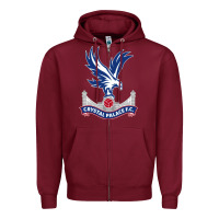 Burgundy #crystal 'palace Zipper Hoodie - InspiraDesign