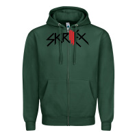 Sports Green white skrillex Zipper Hoodie - InspiraDesign