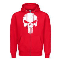 Red the punisher skull Zipper Hoodie - InspiraDesign