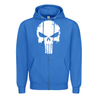 True Royal the punisher skull Zipper Hoodie - InspiraDesign