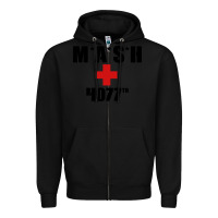 Black mash 4077th Zipper Hoodie - InspiraDesign