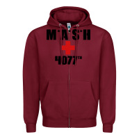 Burgundy mash 4077th Zipper Hoodie - InspiraDesign