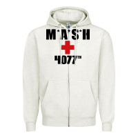 Oatmeal Heather mash 4077th Zipper Hoodie - InspiraDesign