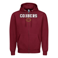 Burgundy concordia Cobbers Zipper Hoodie - InspiraDesign