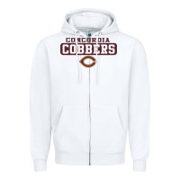 White concordia Cobbers Zipper Hoodie - InspiraDesign