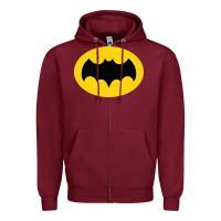 Burgundy adam west bat Zipper Hoodie - InspiraDesign