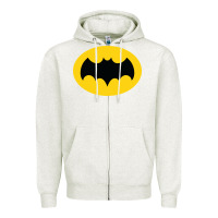 Oatmeal Heather adam west bat Zipper Hoodie - InspiraDesign