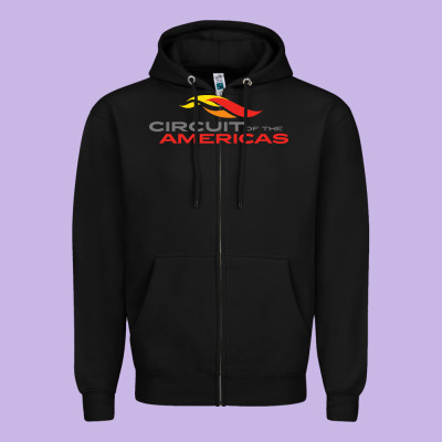 Circuit Of The Americas Zipper Hoodie Designed By Inspiradesign