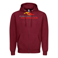 Burgundy circuit of the americas Zipper Hoodie - InspiraDesign