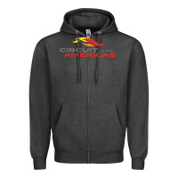 Charcoal Heather circuit of the americas Zipper Hoodie - InspiraDesign
