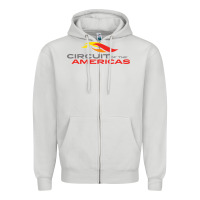 Dove Grey circuit of the americas Zipper Hoodie - InspiraDesign
