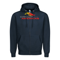 Navy circuit of the americas Zipper Hoodie - InspiraDesign