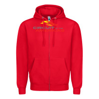 Red circuit of the americas Zipper Hoodie - InspiraDesign
