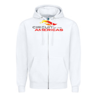 White circuit of the americas Zipper Hoodie - InspiraDesign