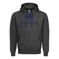 Charcoal Heather Upstate Medical, SUNY Zipper Hoodie - InspiraDesign