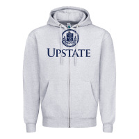 Heather Grey Upstate Medical, SUNY Zipper Hoodie - InspiraDesign