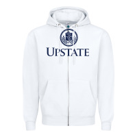 White Upstate Medical, SUNY Zipper Hoodie - InspiraDesign