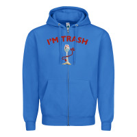 True Royal i'm trash forky Zipper Hoodie - InspiraDesign