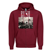 Burgundy rush permanent waves Zipper Hoodie - InspiraDesign