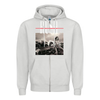 Dove Grey rush permanent waves Zipper Hoodie - InspiraDesign