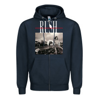 Navy rush permanent waves Zipper Hoodie - InspiraDesign