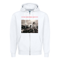 White rush permanent waves Zipper Hoodie - InspiraDesign