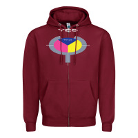 Burgundy Yes 90125 T Essent Zipper Hoodie - InspiraDesign